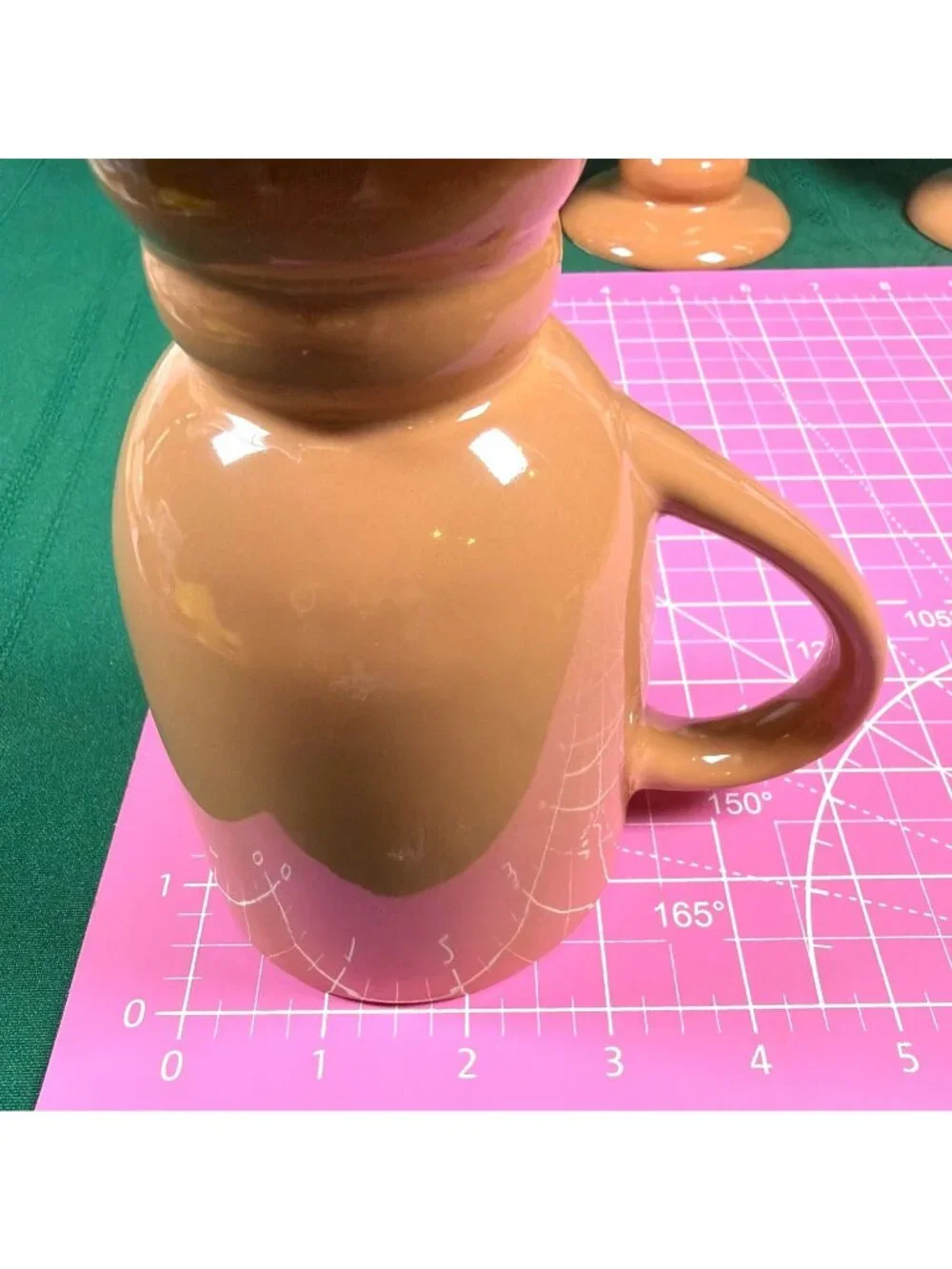 Vintage 80s Terracotta Footed Pedestal Coffee Mugs Set of 4 MCM Irish Coffee Cup